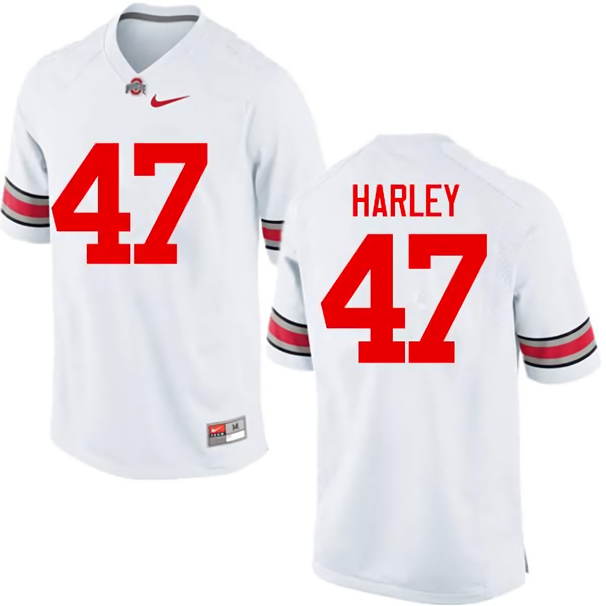 Chic Harley Ohio State Buckeyes Men's NCAA #47 Nike White College Stitched Football Jersey VIS1156MQ